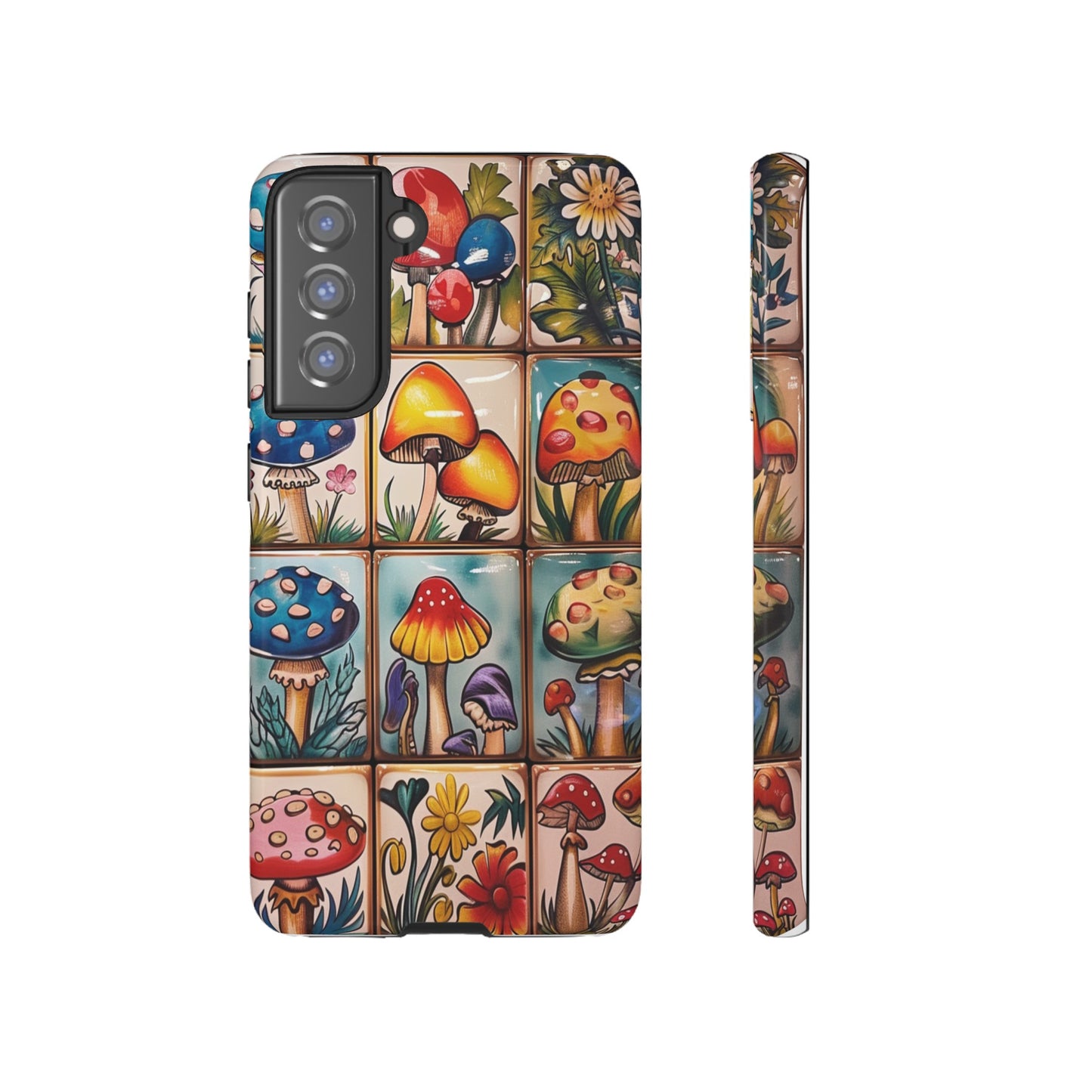 Trippy Magic Mushroom Tile  Abstract Art Phone Case