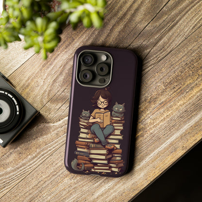 Cats and Books Phone Case