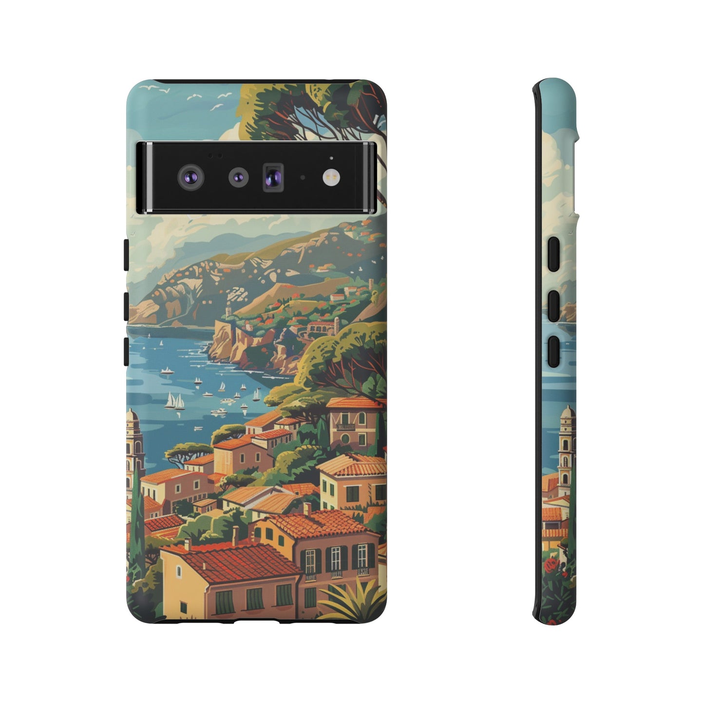 Midcentury French Riviera Landscape Painting Phone Case