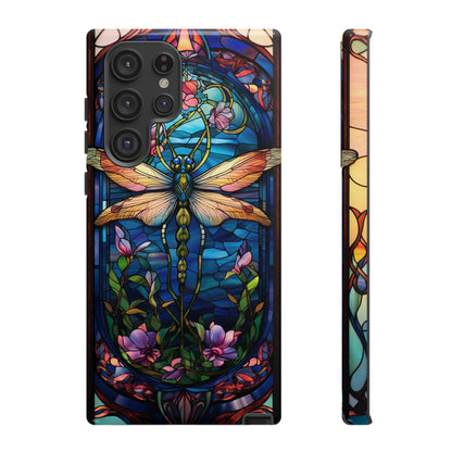 Art Nouveau Stained Glass Dragonfly Phone Case