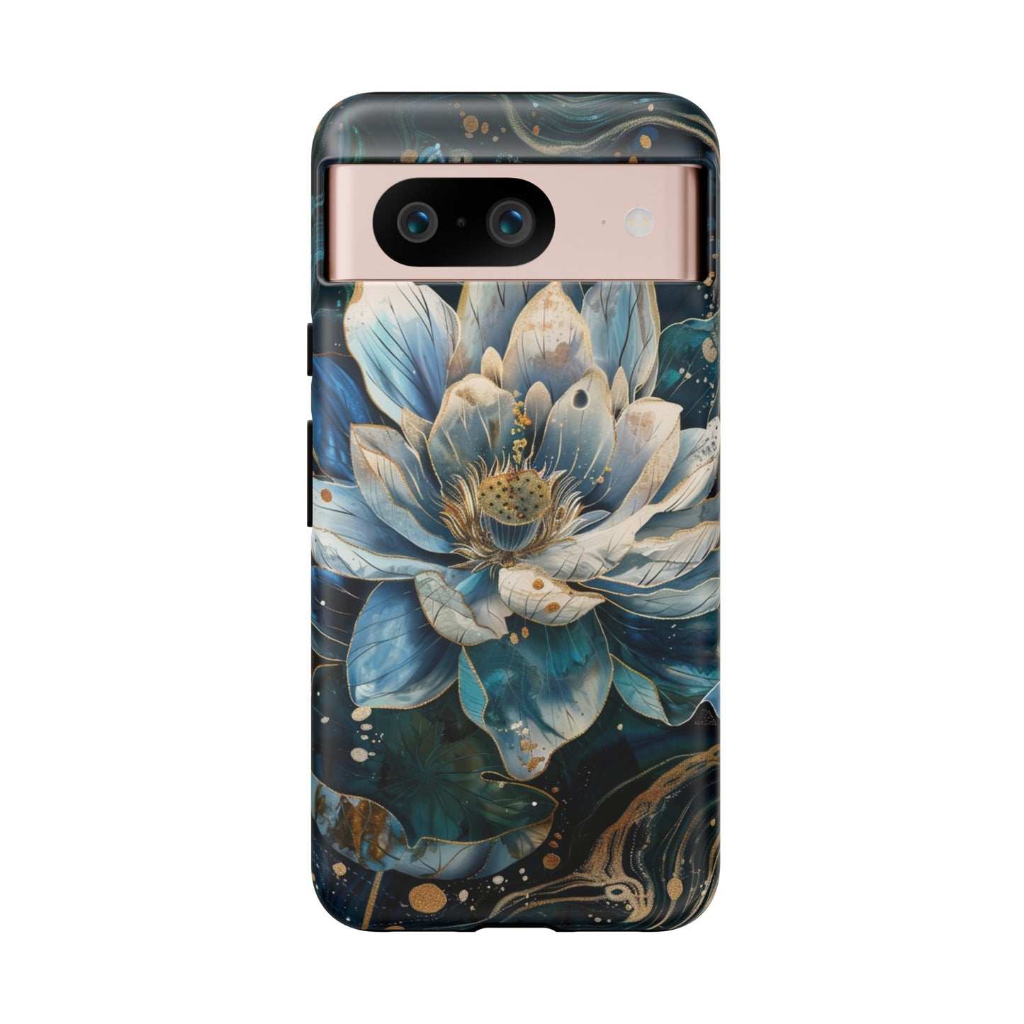 Zen Stained Glass Lotus Floral Design Phone Case