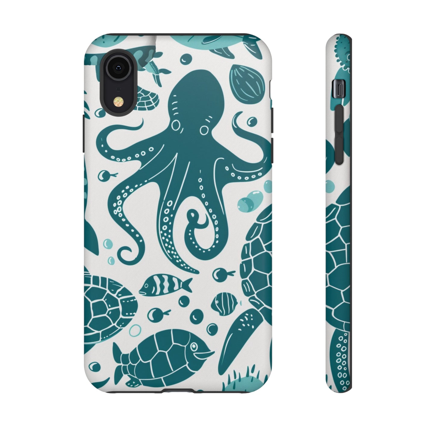 Undersea World Octopus, Turtle, Manta Ray Phone Case