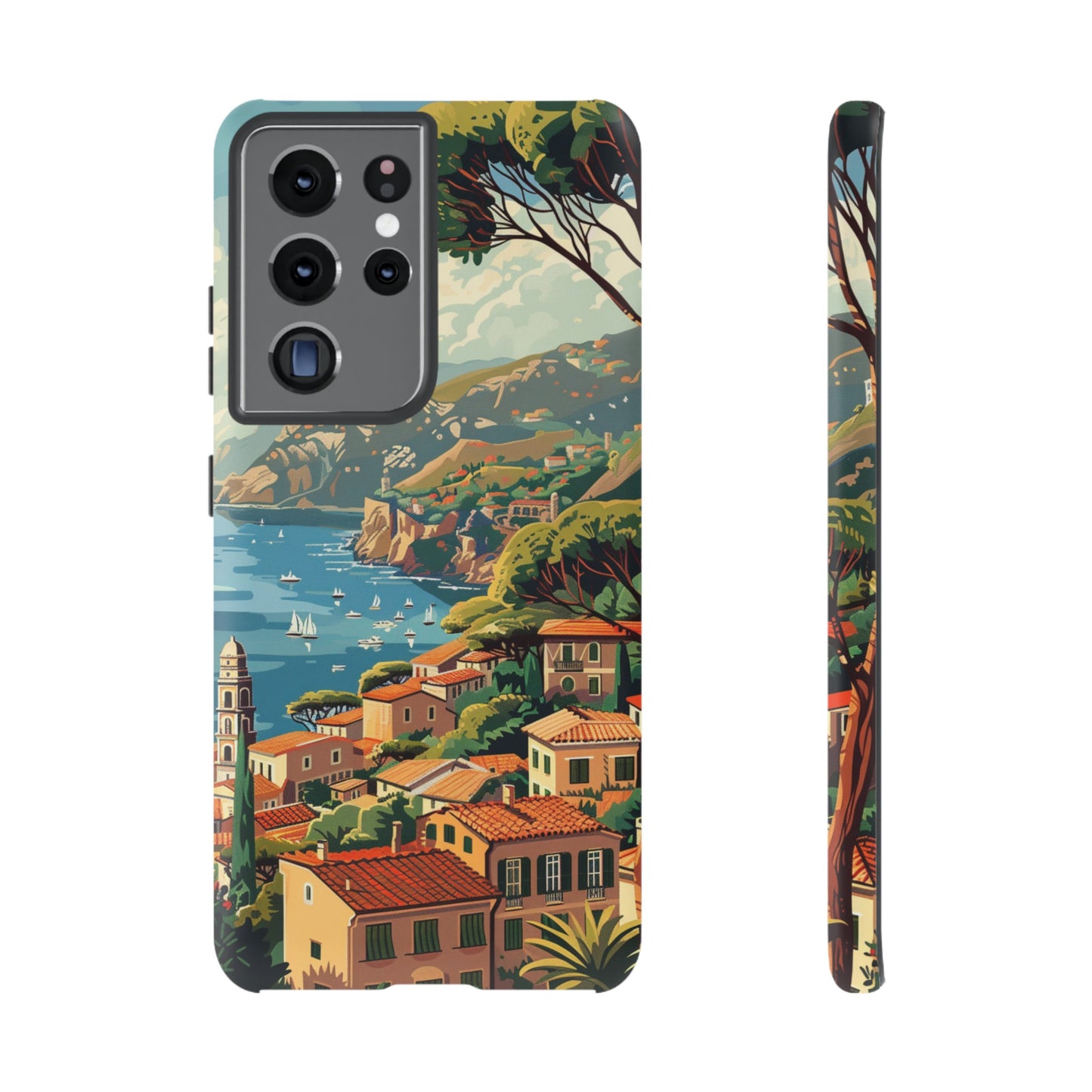 Midcentury French Riviera Landscape Painting Phone Case