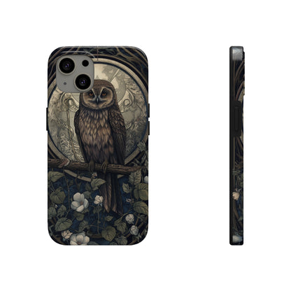 The Hermit Owl | Dark Academia Aesthetic Retro Tough iPhone Case | Embrace Mystical Vibes with Captivating Tarot Art and Reliable Protection