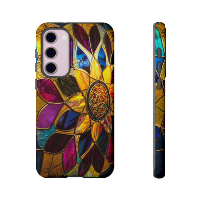 Cosmic Stained Glass Mandala Phone Case