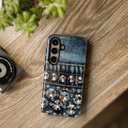 Blue Jean Queen Rhinestone Bling Phone Case