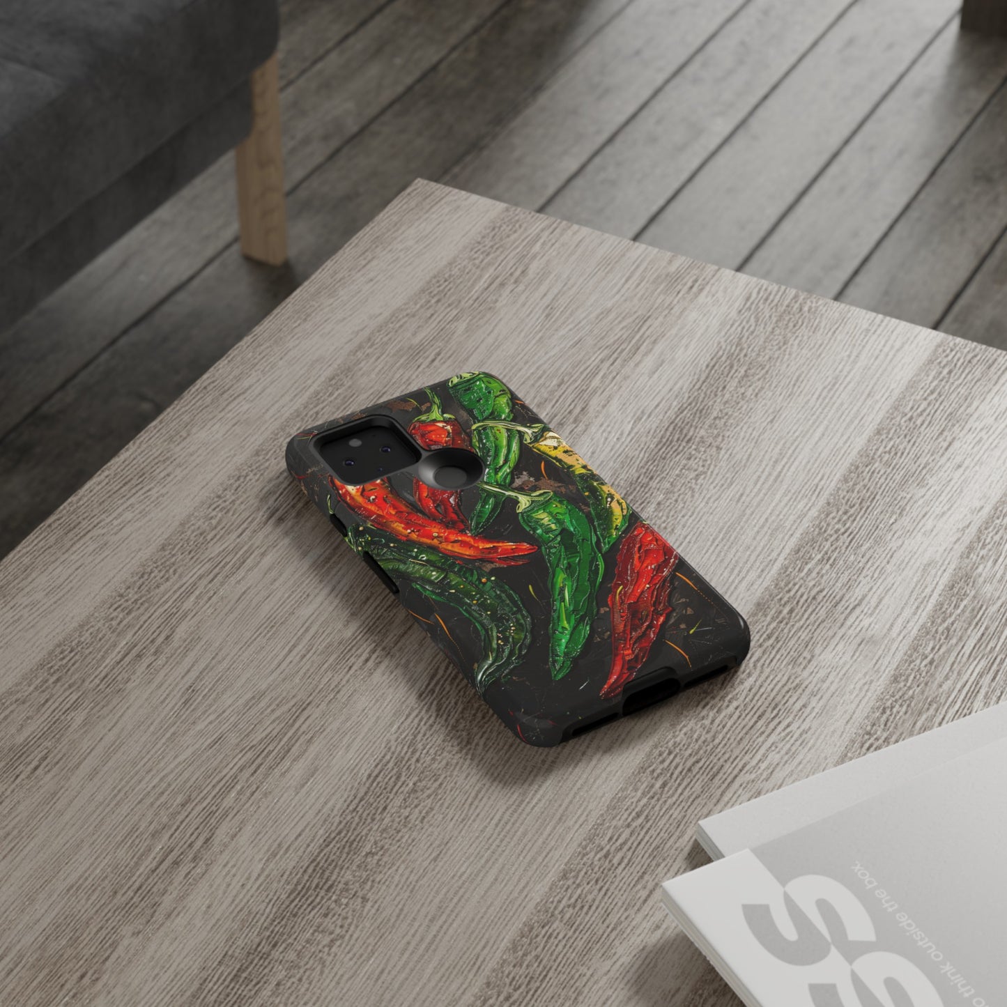 Green and Red Chili Peppers Phone Case