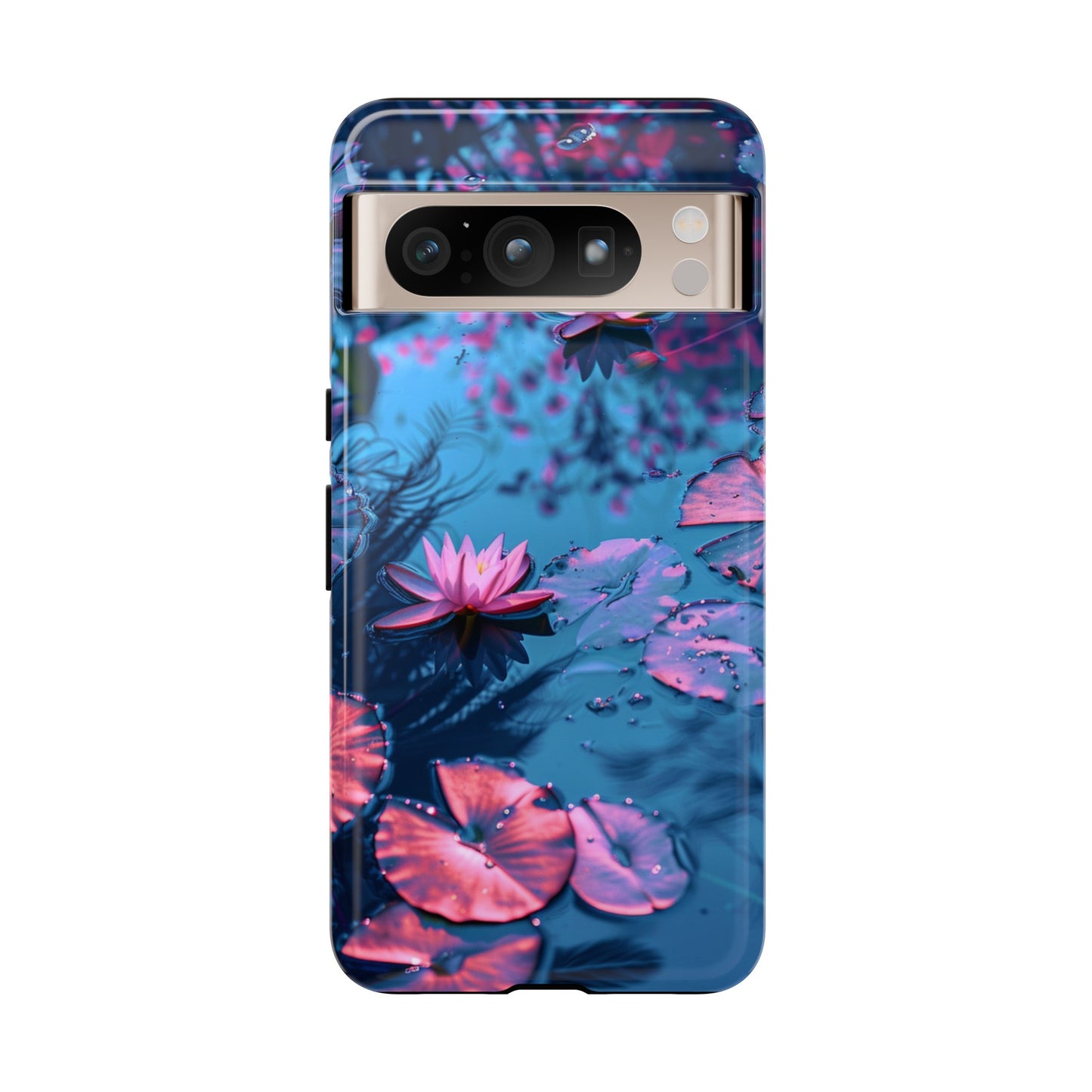 Magenta and Blue Color Zen Lily Pad Phone Case