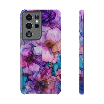 Purple Flower Stained Glass Phone Case