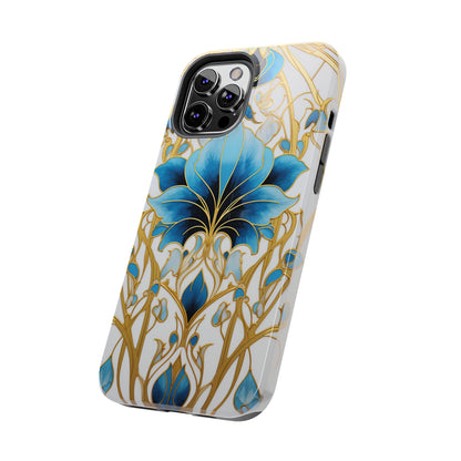 Floral Elegance: Art Deco Stained Glass iPhone Case | Vintage Glamour in Modern Protection iPhone Case for Models 11 through 14 Pro Max