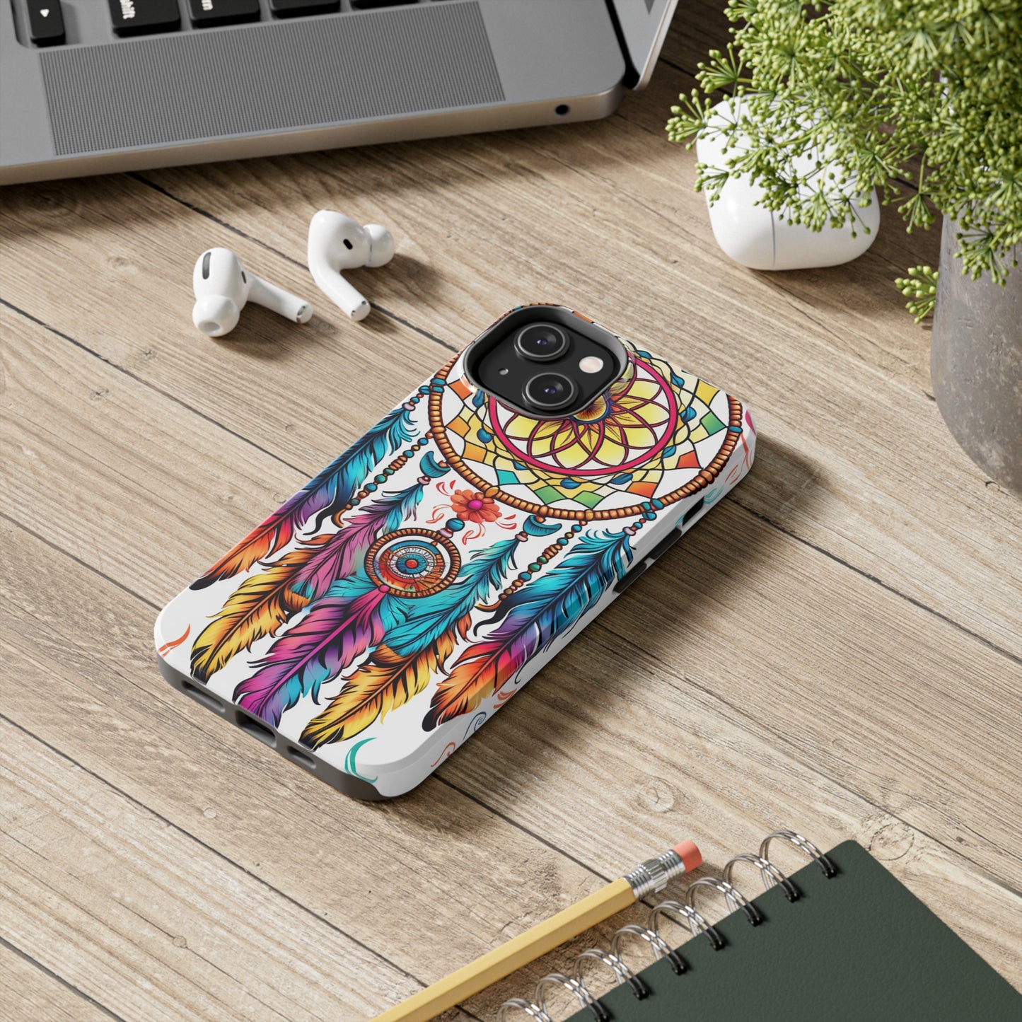 Psychedelic Native American Dreamcatcher iPhone Case | Fusion of Art and Cultural Heritage