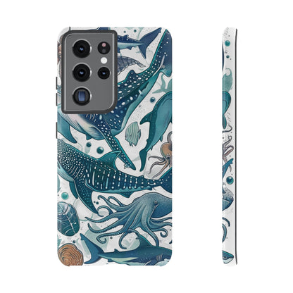 Undersea World Shark, Turtle, Manta Ray Phone Case