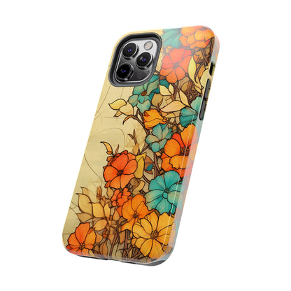 iPhone 12 and 13 case with classic floral artwork