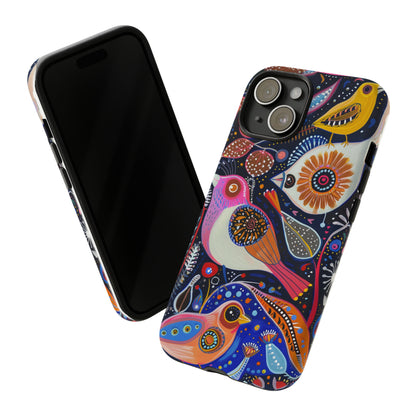 Mexican Style Bird Painting Phone Case