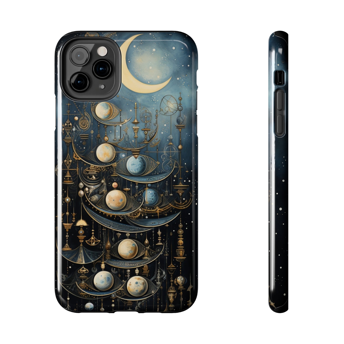 Esoteric Art Nouveau Moon Phases iPhone Case | Embrace the Mystical Beauty of Lunar Transitions