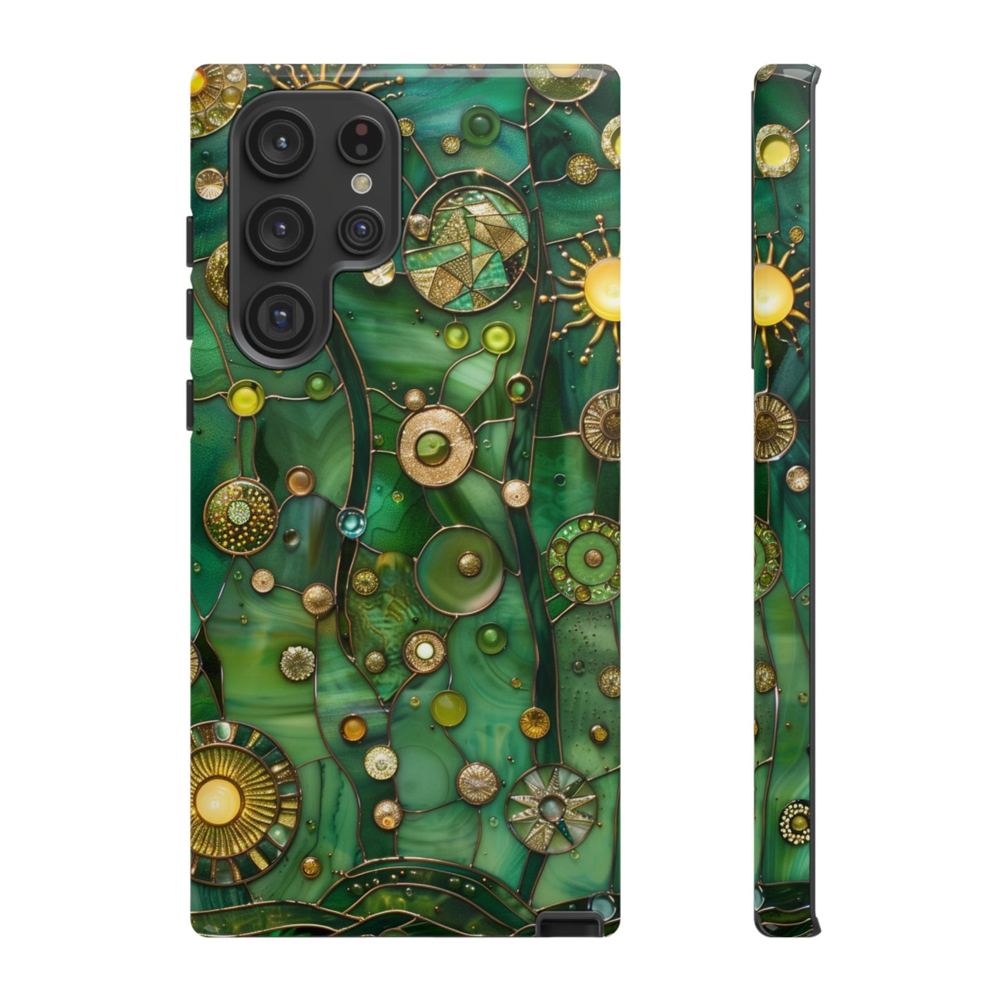 Green Celestial Stained Glass Mosaic Phone Case