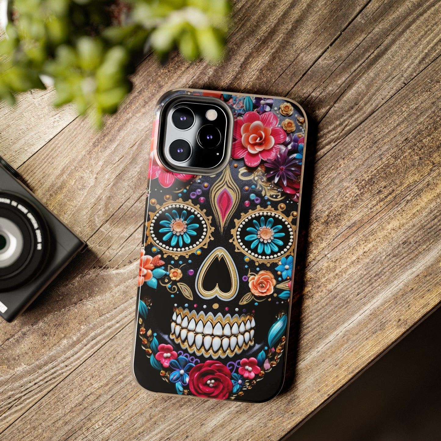 Sugar Skull iPhone Case | Celebrate Dia de los Muertos with Vibrant Elegance