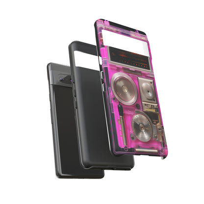 Cyberpunk Techno Gadget Walkman: Retro-Futuristic Premium Tough Phone Case | Iconic Style for iPhone, Samsung Galaxy, and Google Pixel