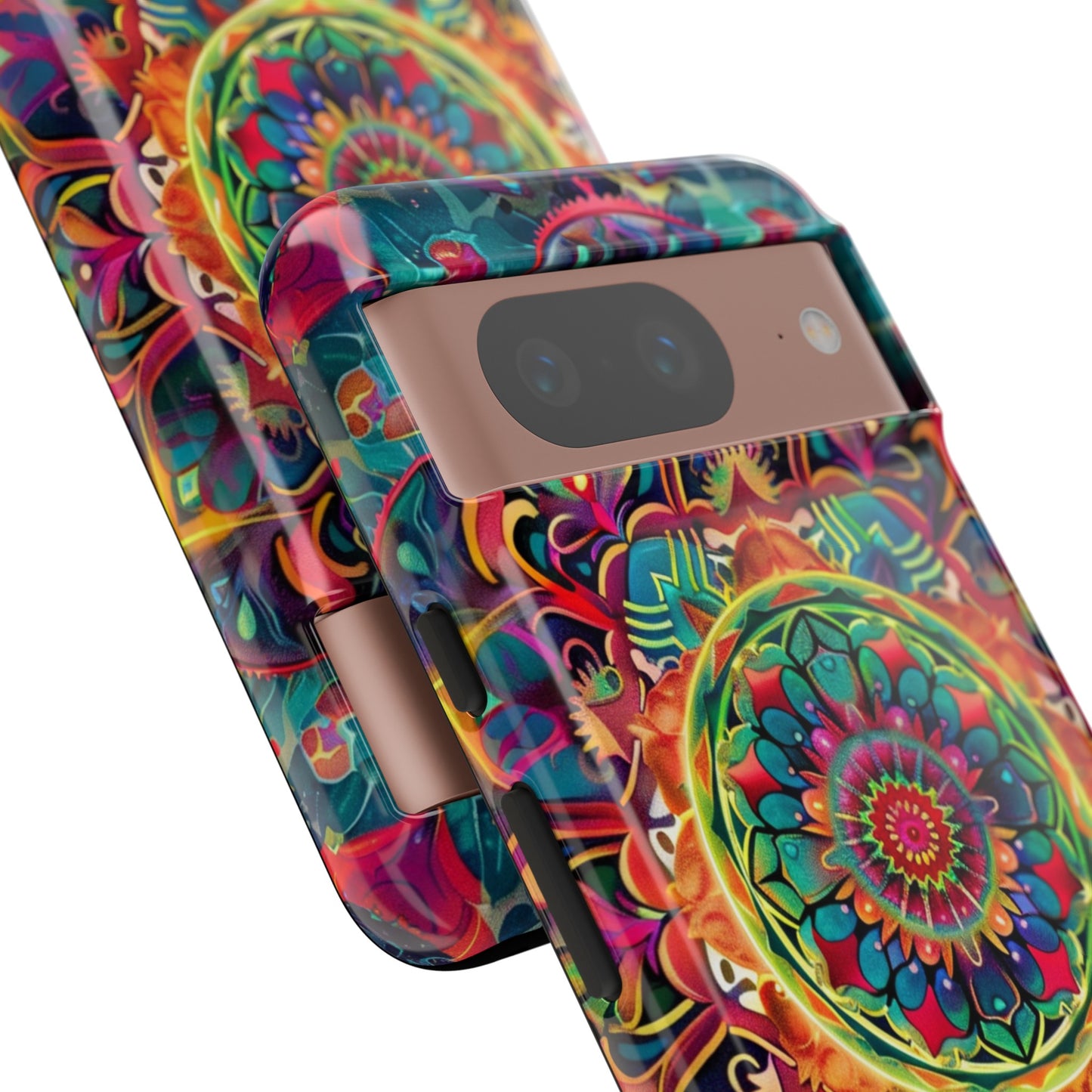 Cosmic Stained Glass Mandala Phone Case