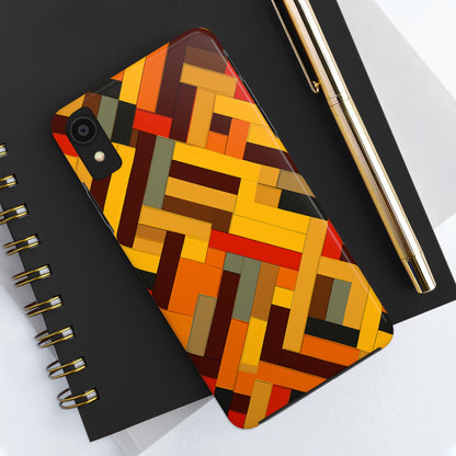 iPhone Tough Case: Intricate & Durable - The Weave Geometric Art Pattern