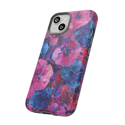 Magenta and Blue Color Floral Explosion Phone Case