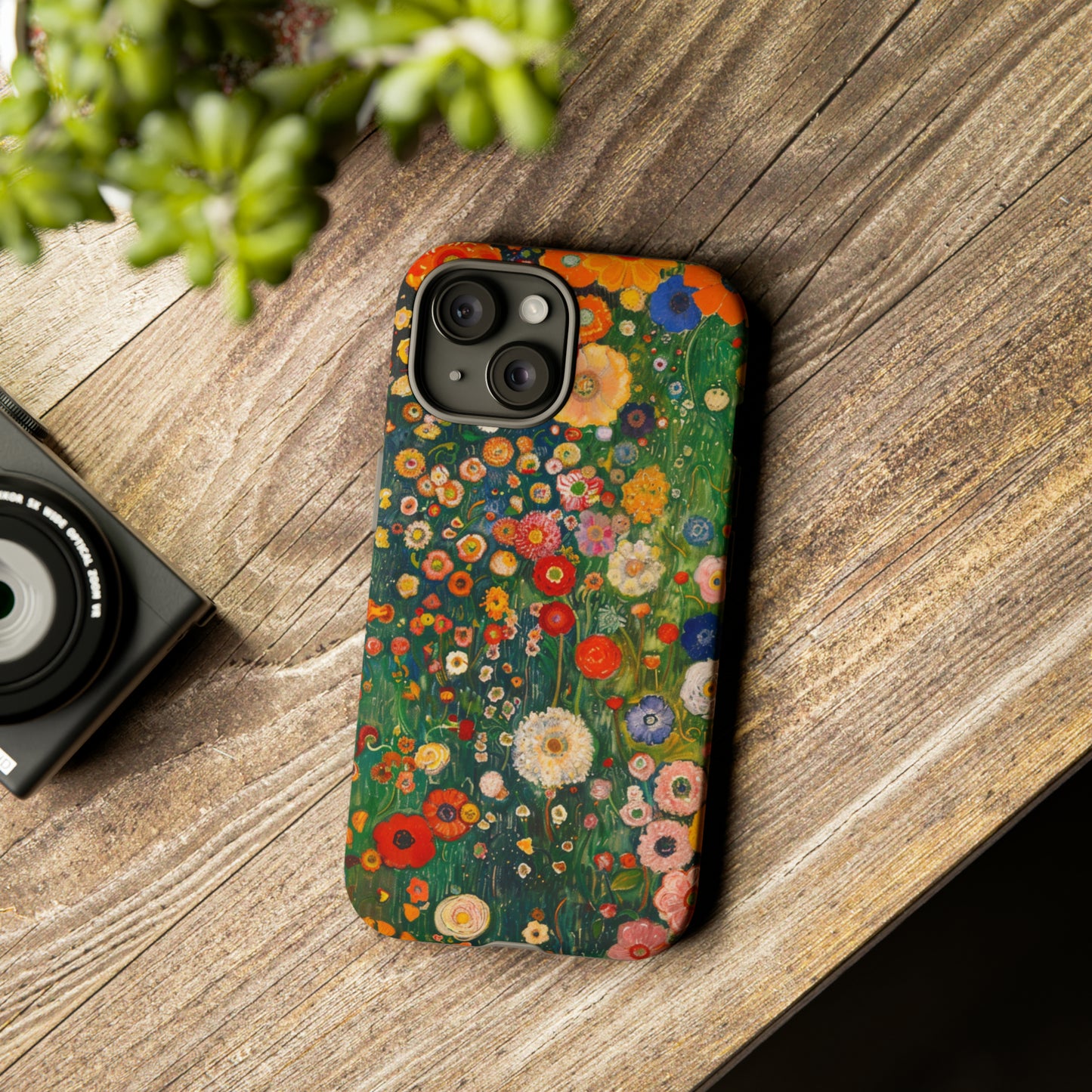 Gustav Klimt Style Flower Garden Painting Phone Case