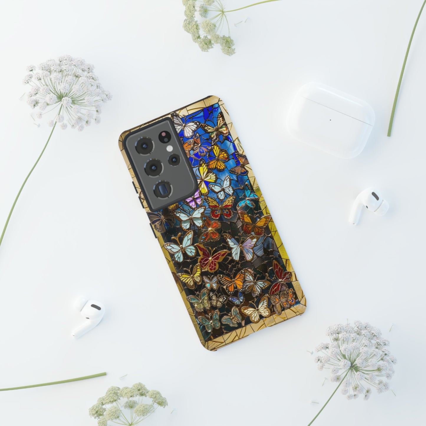 Butterfly Flower Garden Painting Phone Case