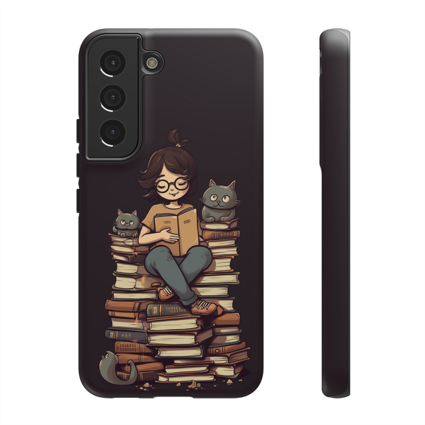 Cats and Books Phone Case