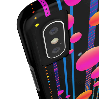 Experience a Blast from the Past: Retro Psychedelic Bubbles Tough Case for Apple iPhone Models