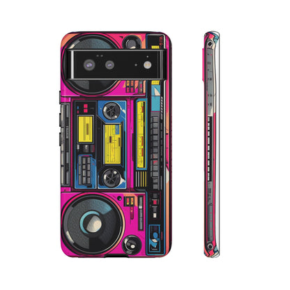 Boombox Hip Hop Music iPhone Case | Embrace Retro Vibes with Urban Beats for Google Pixel, iPhone, and Samsung Cases