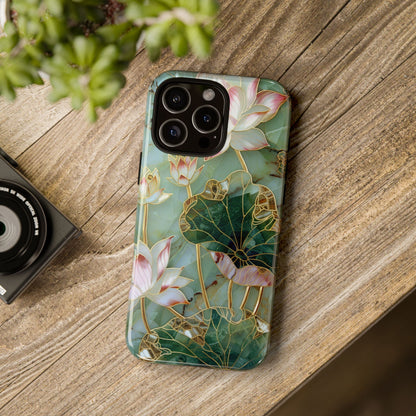 Elegant Floral Phone Case - Tough Cases with Lotus Design