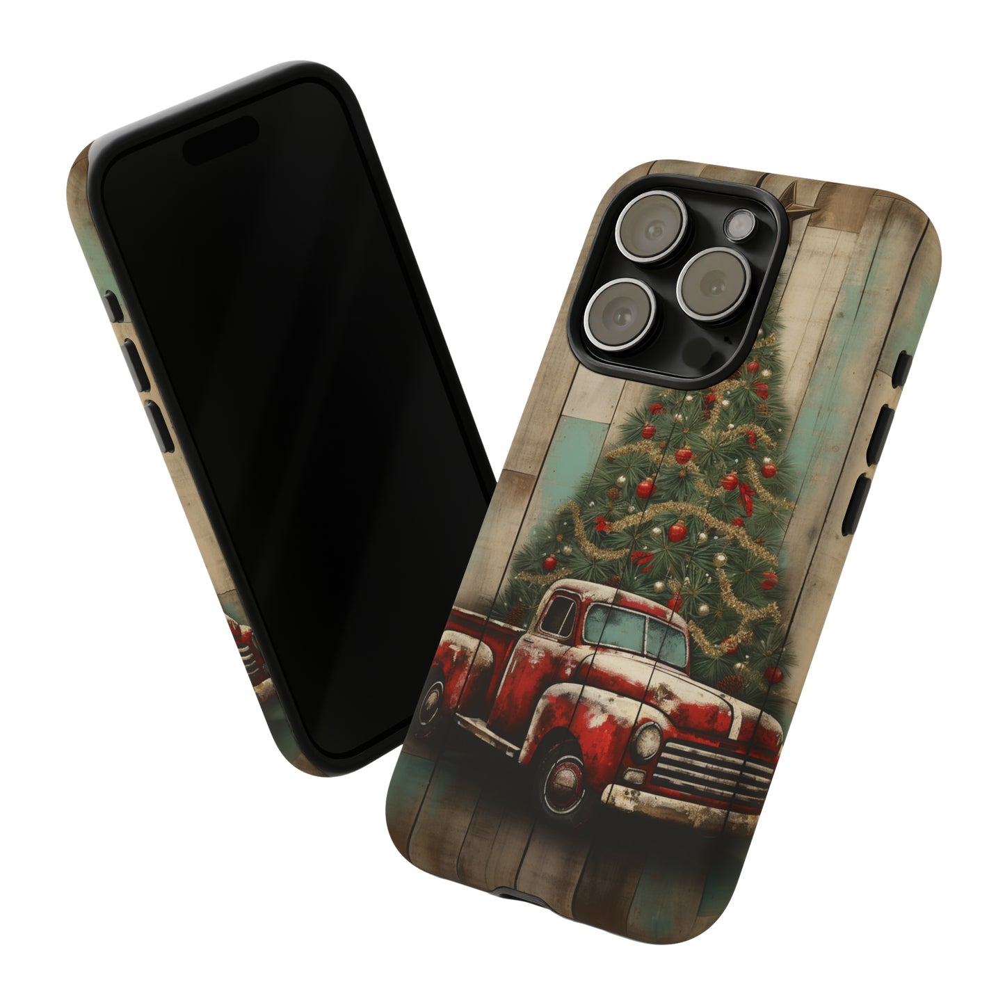 Classic Red Pickup Truck Christmas Phone Case