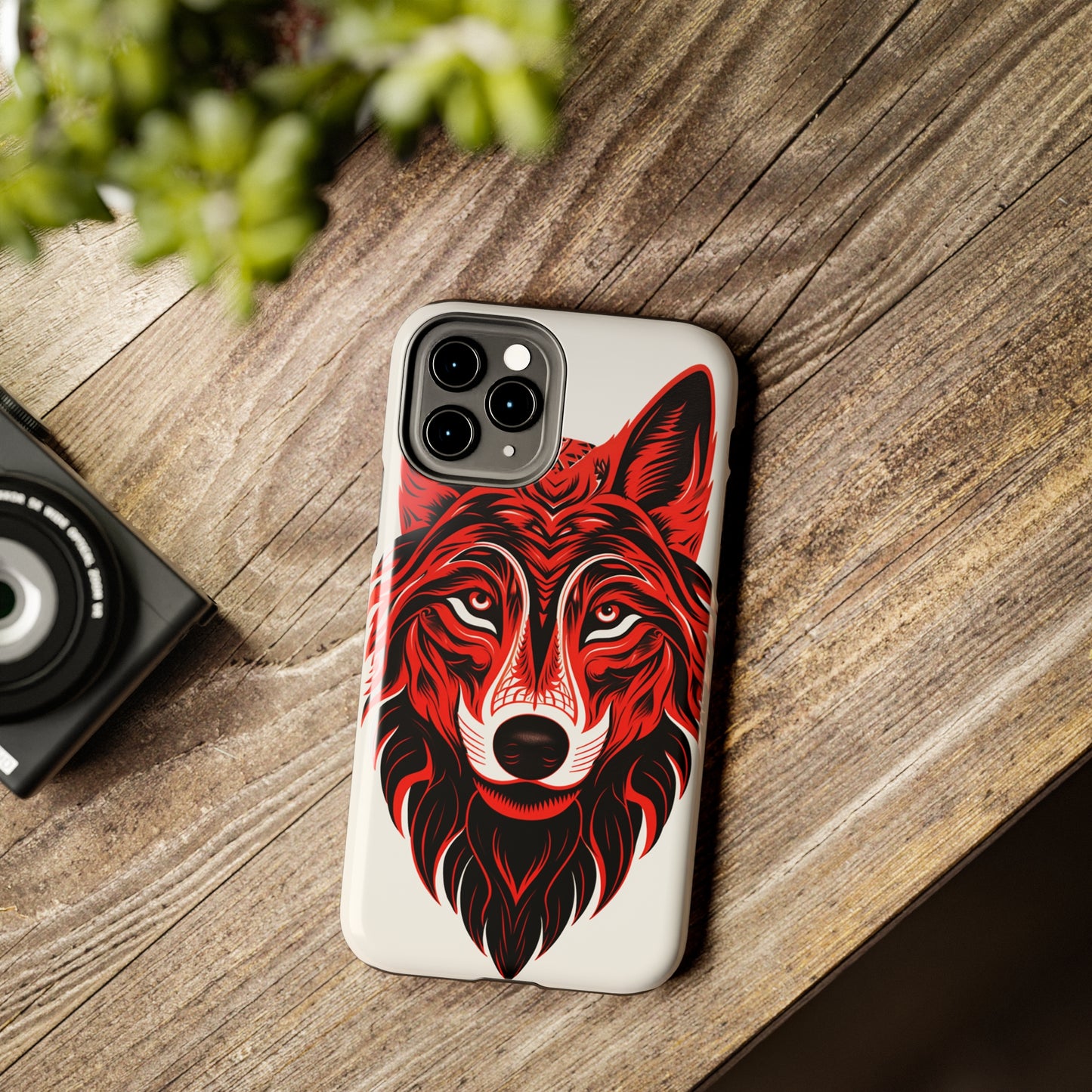 Mystic Echoes: Native American Tribal Wolf | Cultural Heritage iPhone Case