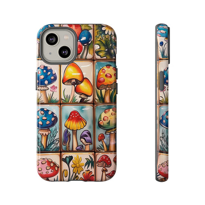 Trippy Magic Mushroom Tile  Abstract Art Phone Case