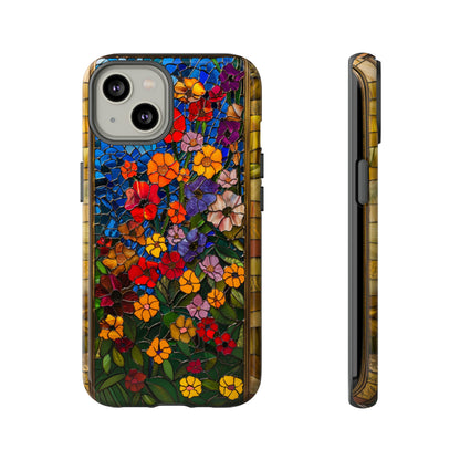 Gustav Klimt Style Flower Garden Painting Phone Case for iPhone 15, 14, Pro Max, 13, 12 & Samsung Galaxy S23, S22, S21, Google Pixel