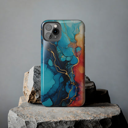 Marbled Watercolor iPhone Case | Embrace the Mesmerizing Multicolor Art