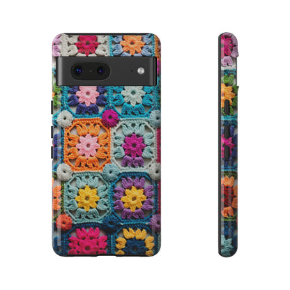 Vintage Crochet Blanket Look Phone Case