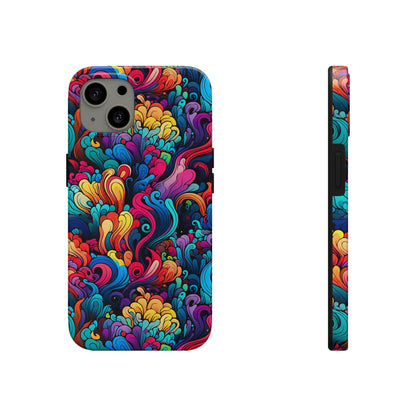 Psychedelic Rainbow Tough iPhone Case | Embrace Vibrant Style and Reliable Protection