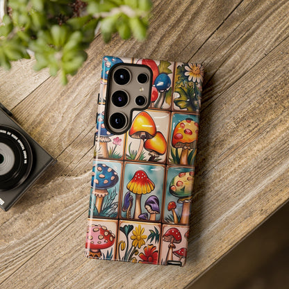 Trippy Magic Mushroom Tile  Abstract Art Phone Case