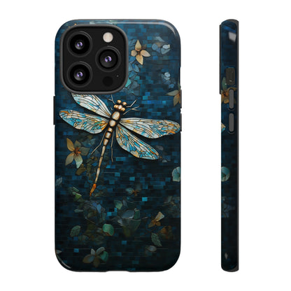 Vintage Mosaic Style Dragonfly