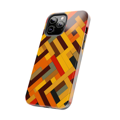 iPhone Tough Case: Intricate & Durable - The Weave Geometric Art Pattern