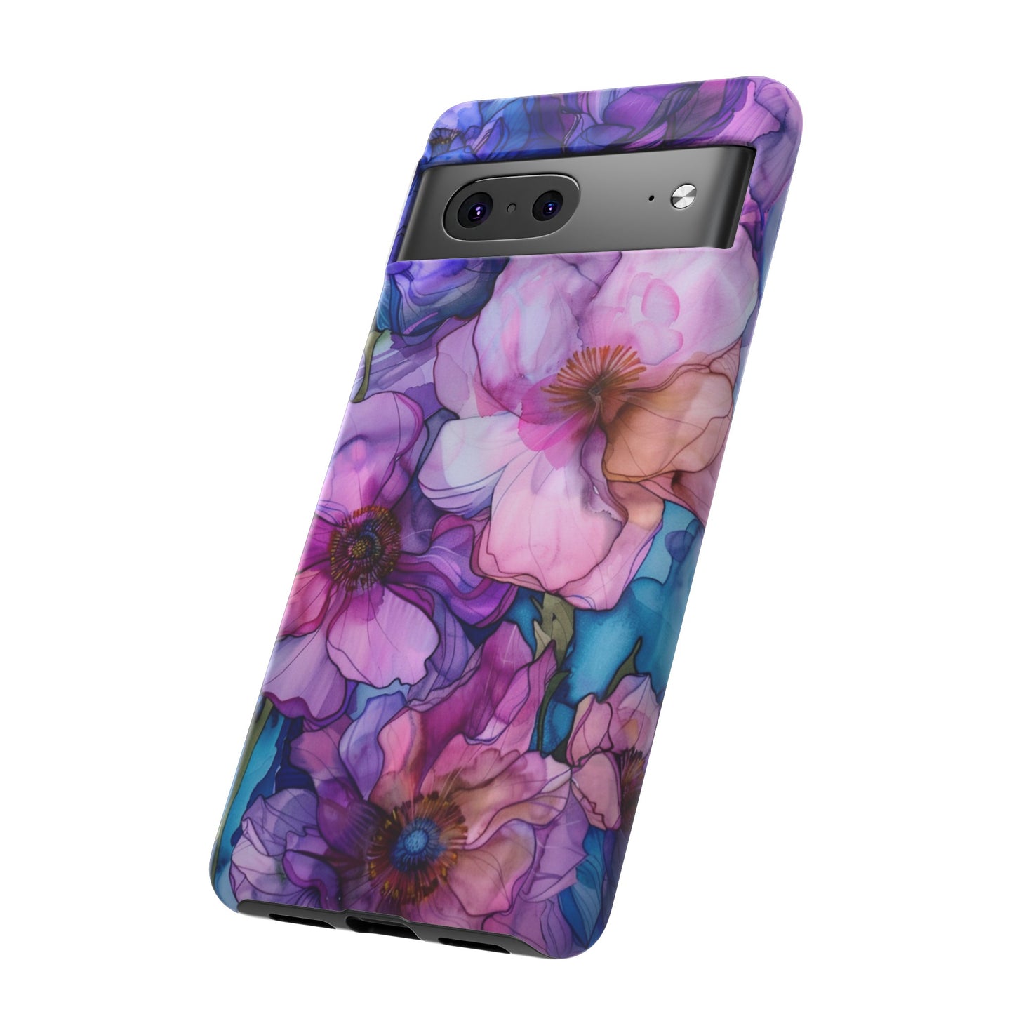 Purple Flower Stained Glass Phone Case