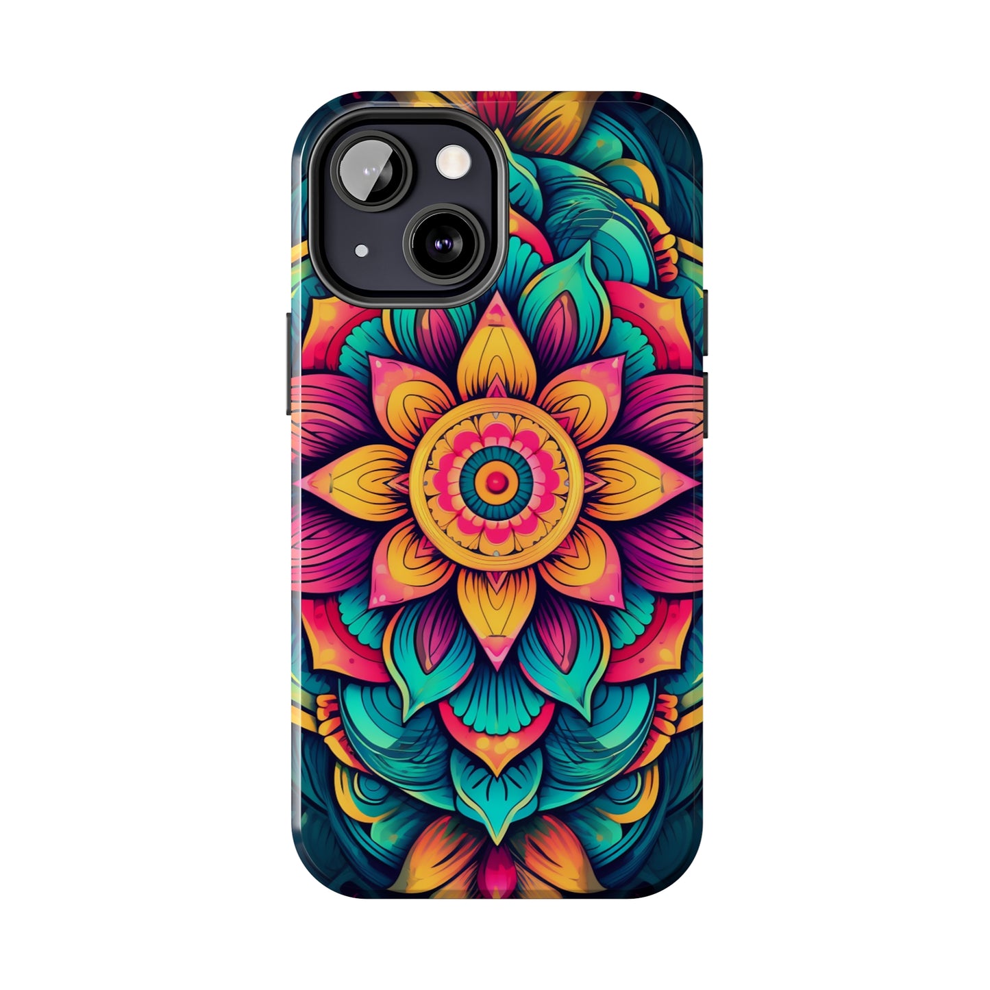 Cosmic Harmony: Rainbow Mandala | Spiritual Symmetry iPhone Case