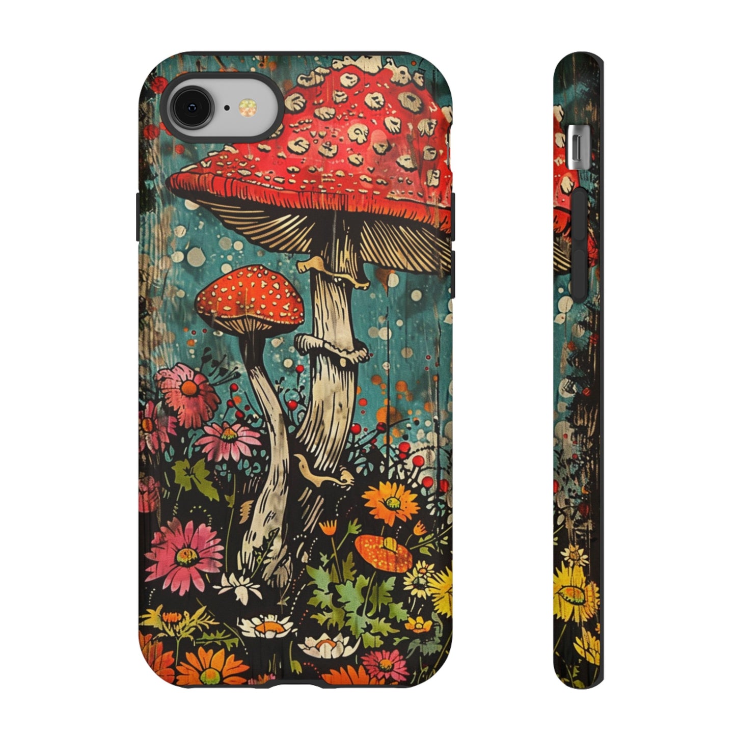 Trippy Magic Mushroom Retro Art Phone Case