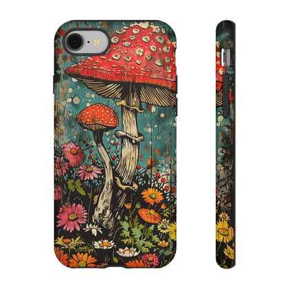 Trippy Magic Mushroom Retro Art Phone Case