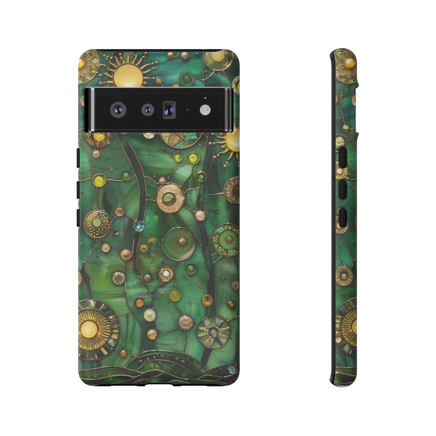 Green Celestial Stained Glass Mosaic Phone Case