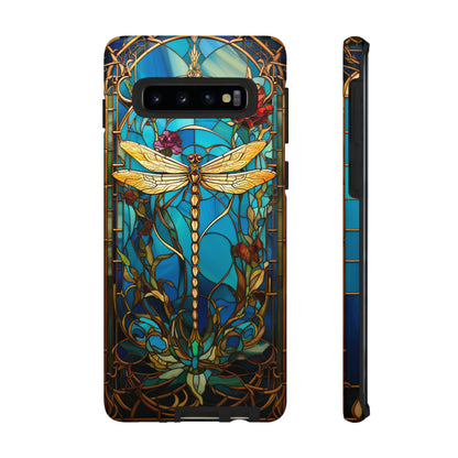 Vintage Art Nouveau Stained Glass Dragonfly Phone Case