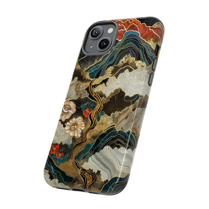 Chiyogami Stained Glass Floral Mountain Phone Case