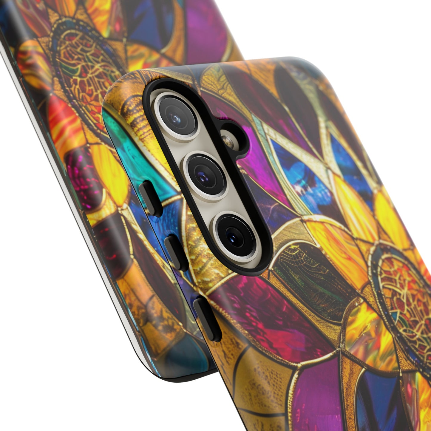 Cosmic Stained Glass Mandala Phone Case