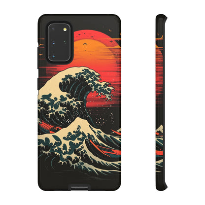 Great Wave off Kanagawa Retro Sunset